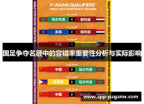 国足争夺名额中的容错率重要性分析与实际影响