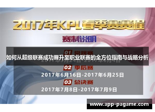 如何从超级联赛成功晋升至职业联赛的全方位指南与战略分析