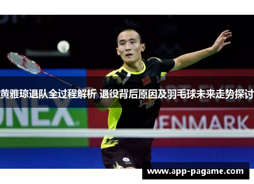 黄雅琼退队全过程解析 退役背后原因及羽毛球未来走势探讨